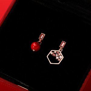 Red Agate Earrings Dangle Earrings